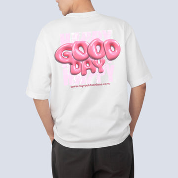 Good Day Bubble White Oversized Tee